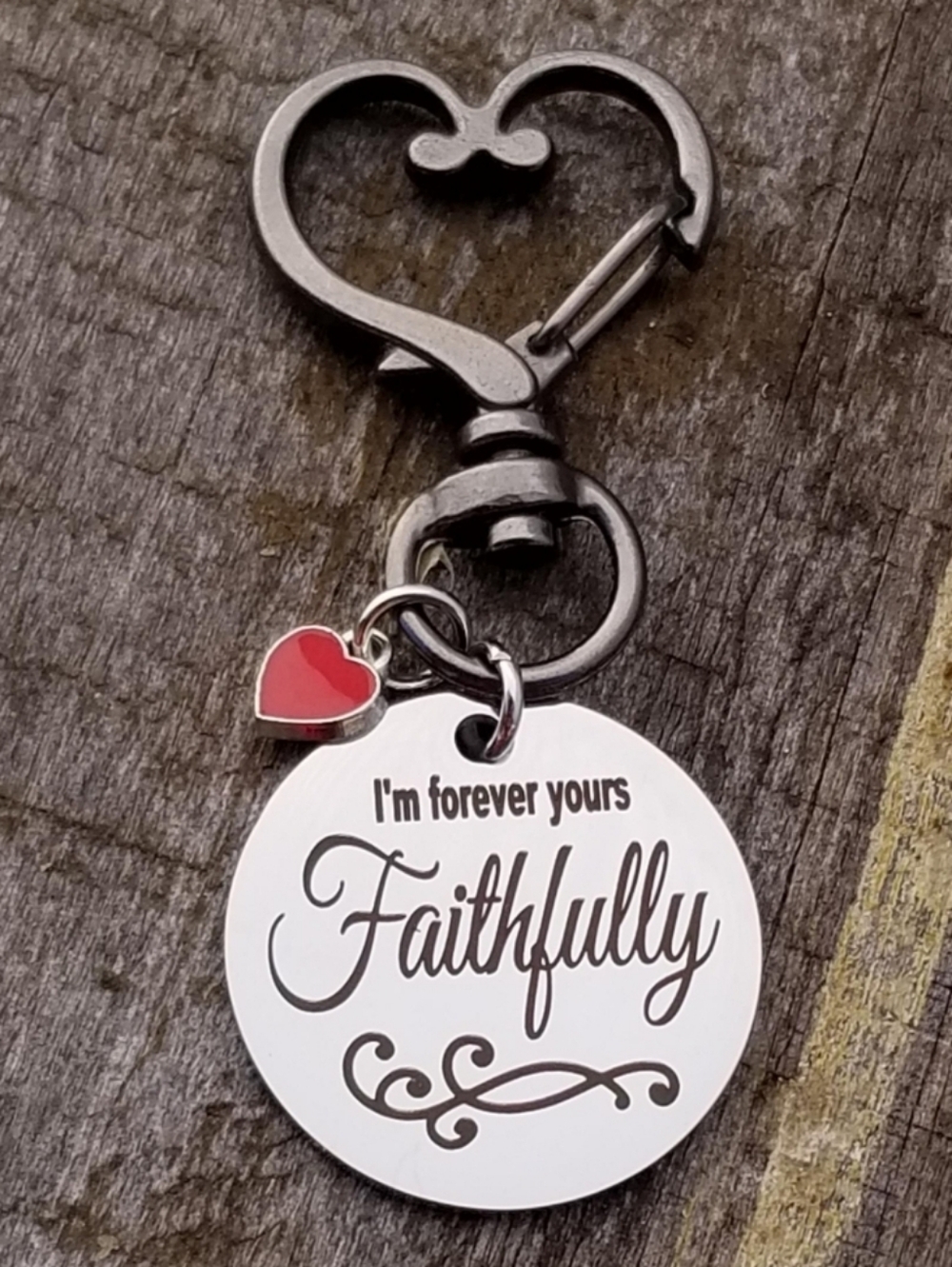 I'm Forever Yours Faithfully Purse Charm, Zipper Pull, Journey Keychain